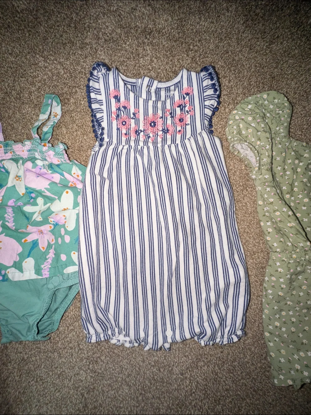Five Baby Girl Dresses/Rompers
